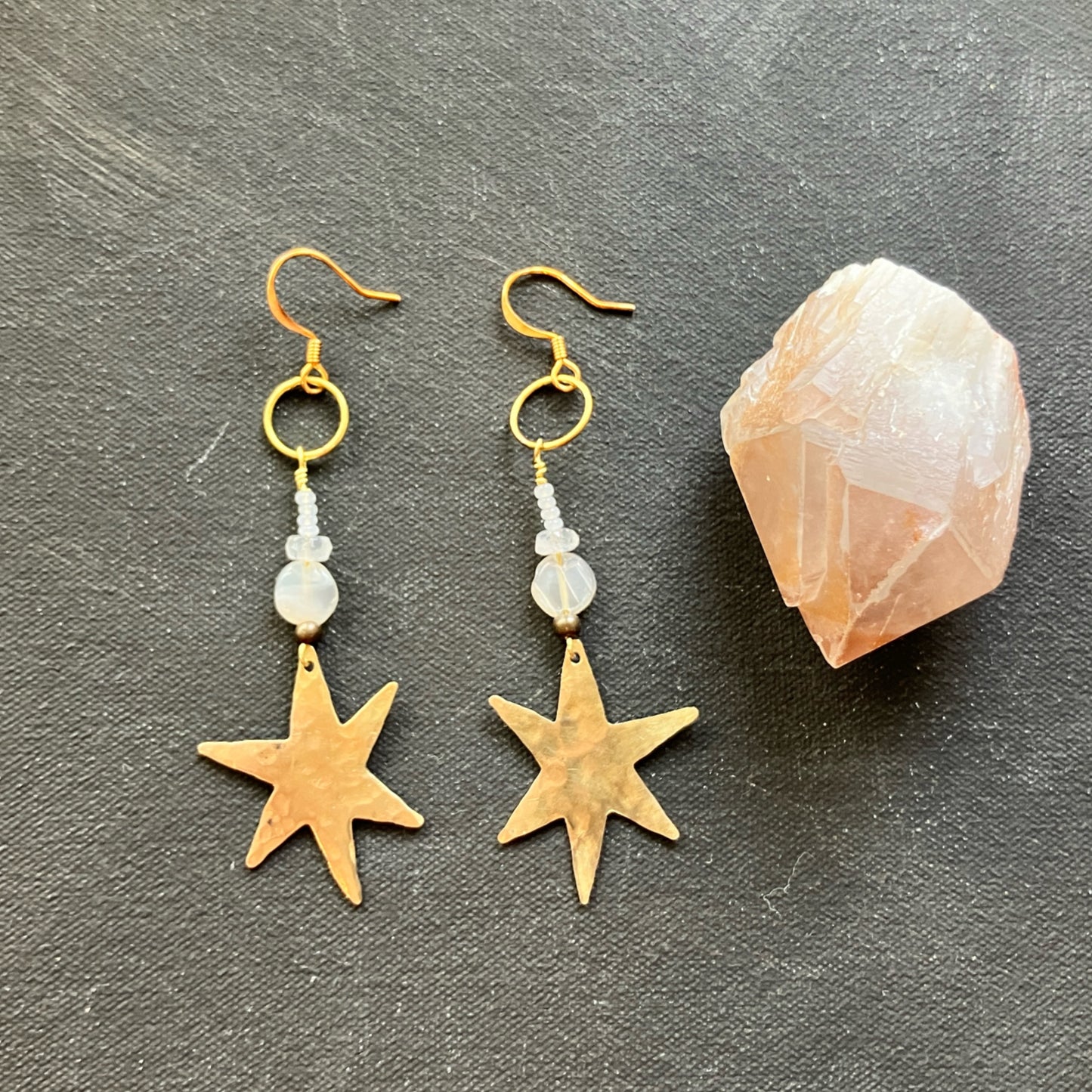 Moonstone & Star ピアス/イヤリング